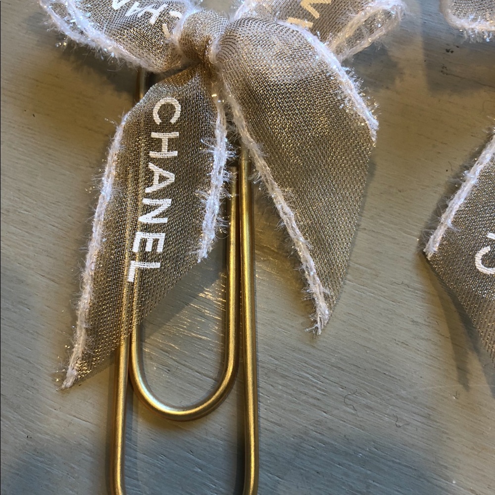 Chanel Ribbon 4” Paper Clips - Picture 2 of 5